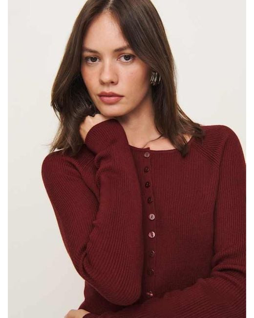 Reformation Red Meadow Regenerative Merino Cardigan
