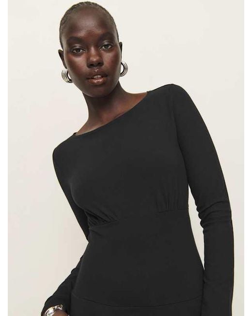 Reformation Melissa Knit Dress in Black | Lyst Reformation Melissa Knit Dress in Black | Lyst