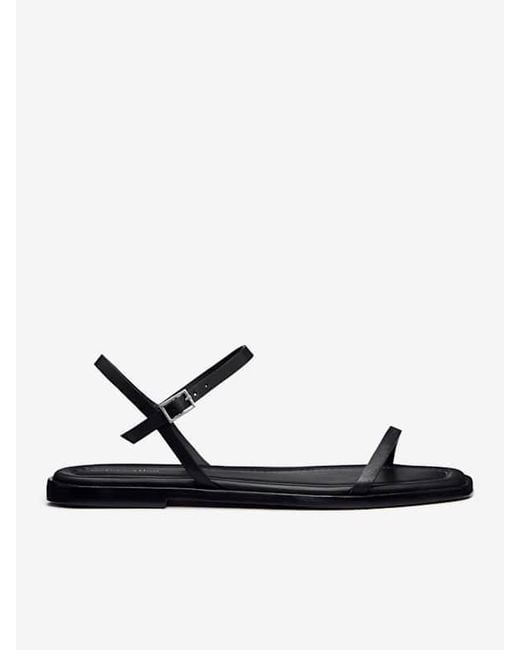 Reformation Gray Lake Flat Sandal Leather 5