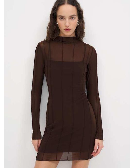 Reformation Brown Elani Knit Dress