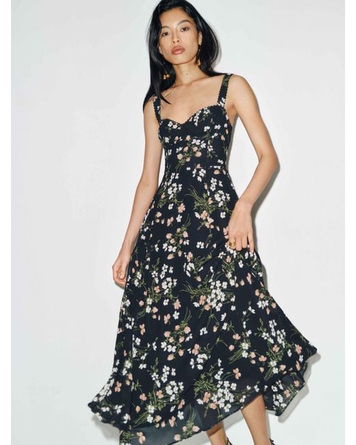 Reformation Blue Lela Dress Lace 0