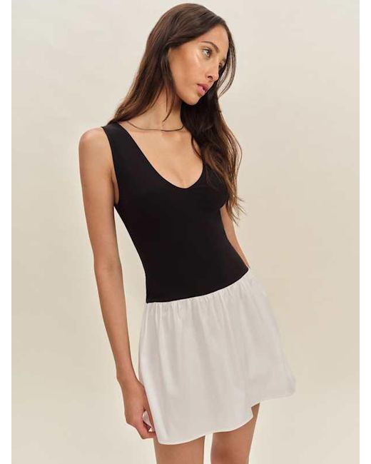 Reformation Alyssa Knit Dress in Natural | Lyst