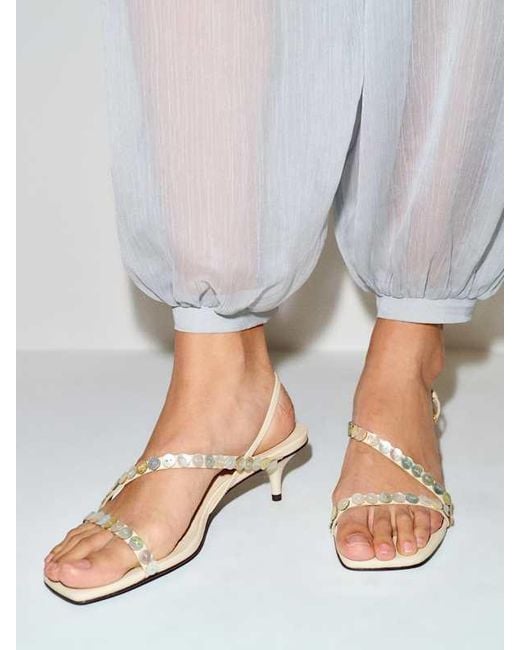 Reformation White Shoshana Heeled Sandal