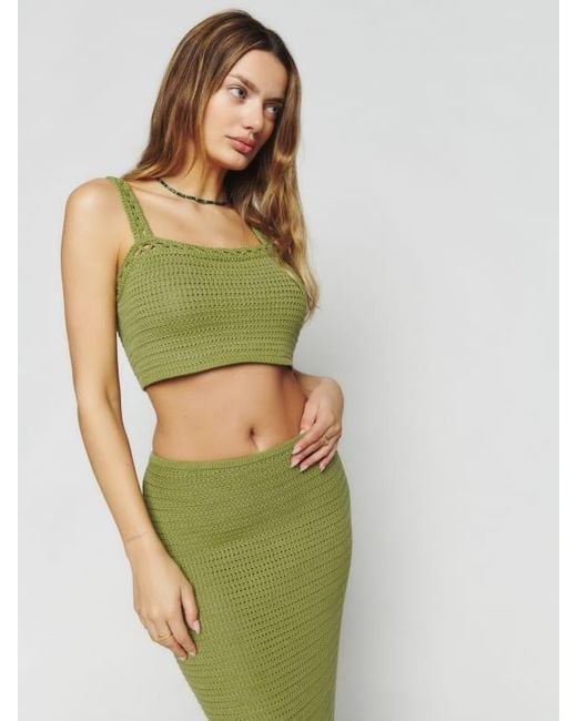Reformation Green Max Open Knit Two Piece