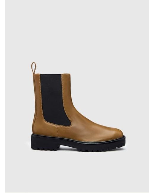 Reformation Blue Katerina Lug Sole Chelsea Boot 5