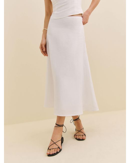 Reformation Natural Ivy Linen Skirt 4