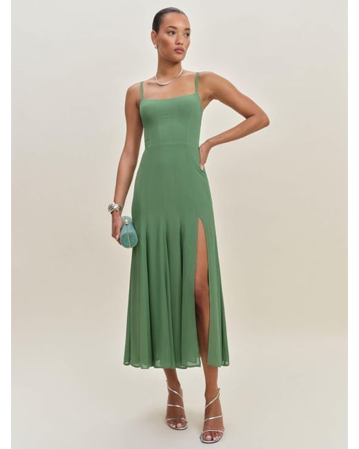 Reformation Green Eridania Dress 10