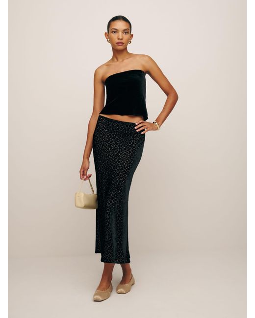 Reformation Natural Layla Velvet Skirt