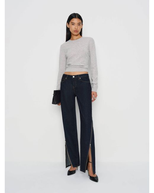 Reformation Blue Charlee Low Rise Straight Leg Jeans Denim