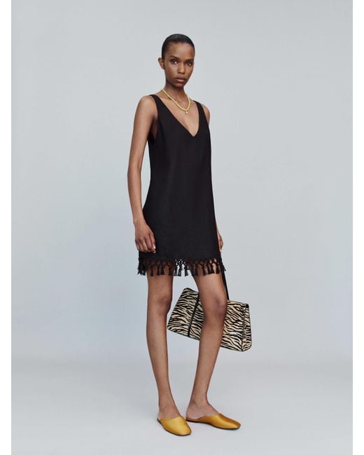 Reformation Black Kuini Linen Dress