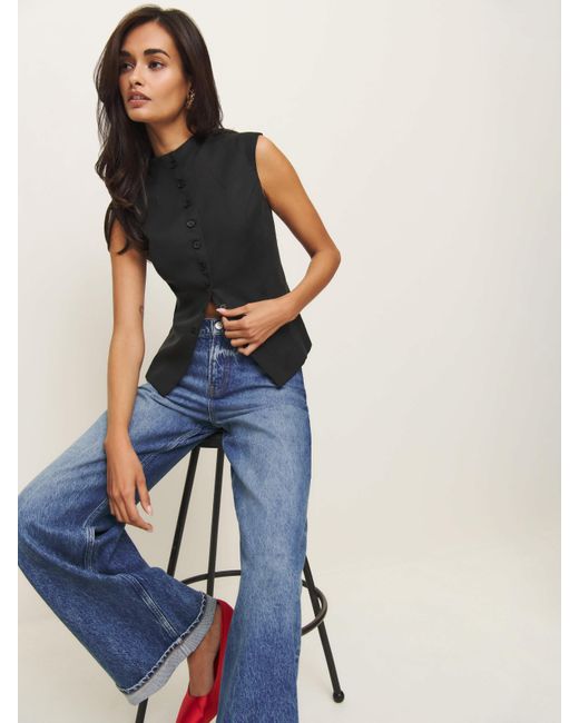 Reformation Blue Lottie Vest