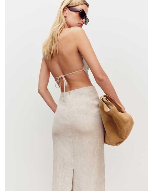 Reformation White Trista Linen Dress 4
