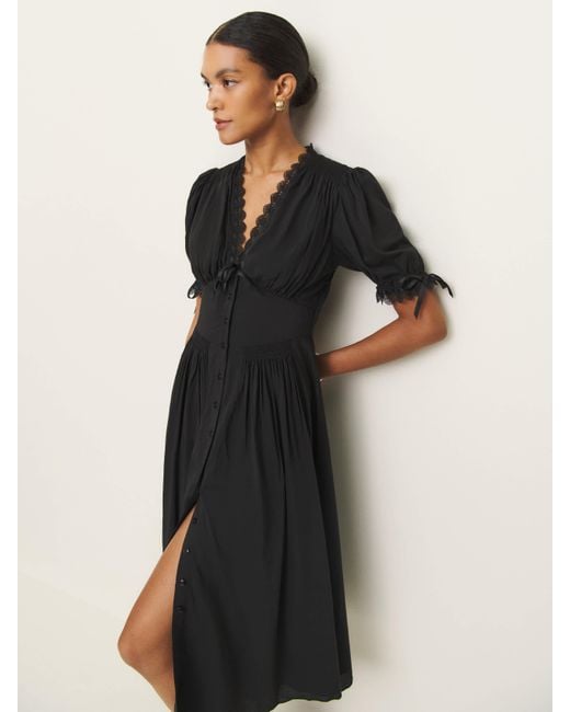 Reformation Black Ketra Dress