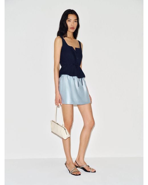 Reformation Blue Elva Skirt Baby