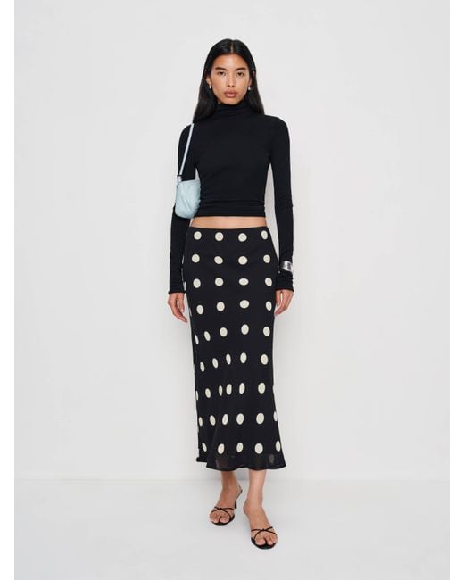 Reformation White Layla Skirt Es Silk 16