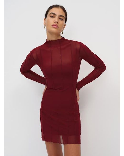 Reformation Green Elani Knit Dress Deep