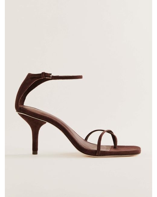 Reformation Natural Gigi Strappy Mid Heel Sandal