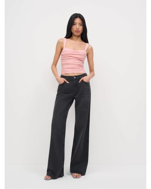 Reformation Pink Trish Knit Top