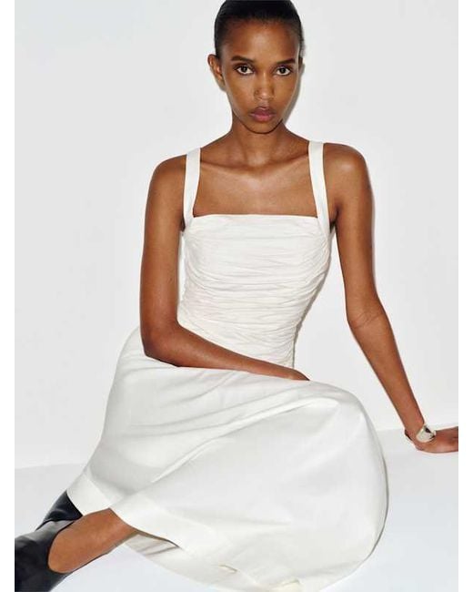 reformation white midi dress Maven Dress