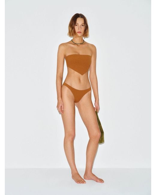 Reformation White Amalfi Bikini Top