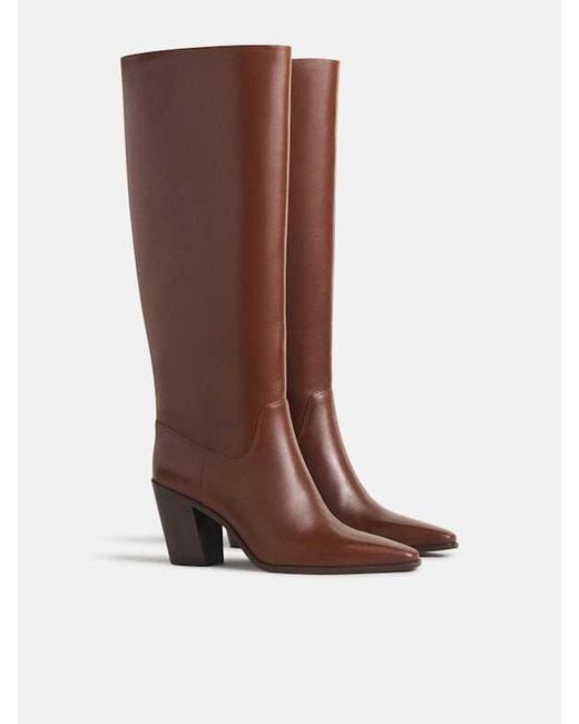 Reformation Brown Dominique High Knee Boot