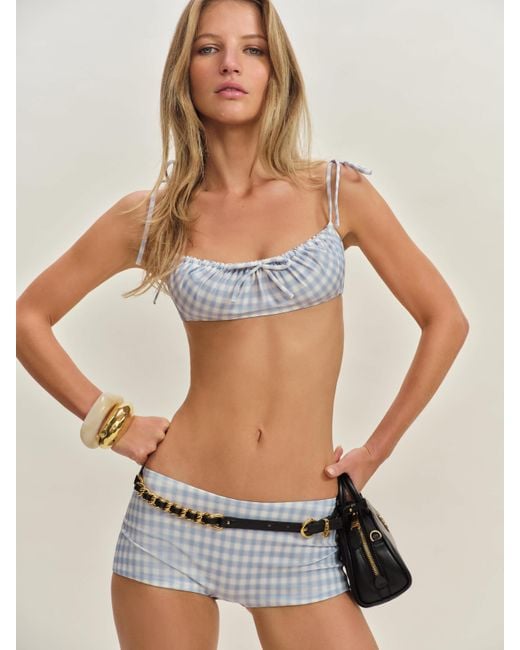 Reformation Gray Kahiwa Bikini Top