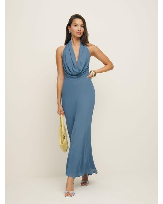 Reformation Blue Lilia Dress