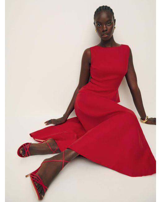 Reformation Red Moya Linen Two Piece 6