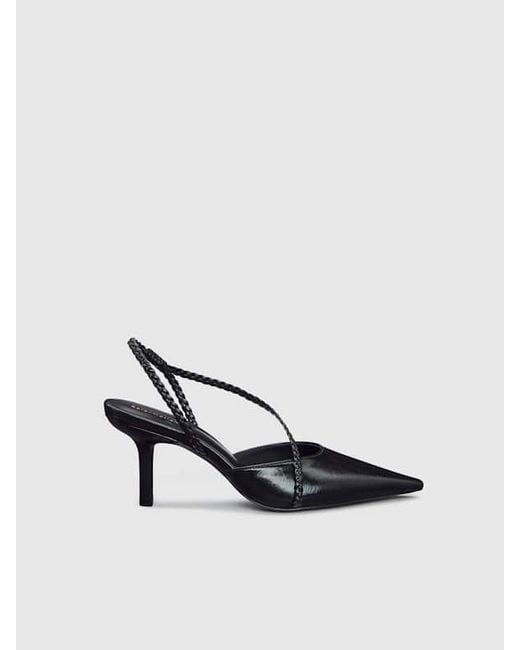Reformation White Joyce Slingback Heel Eel 5
