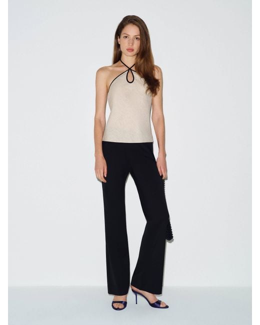 Reformation White Rosana Linen Top