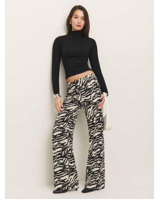 Reformation White Vida Low Rise Pant