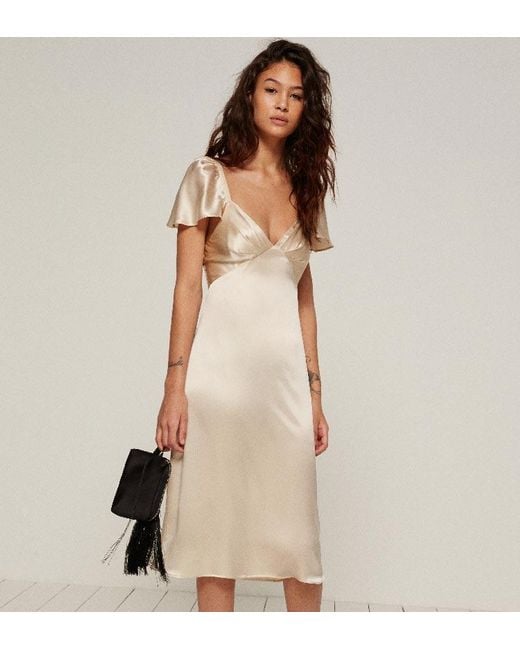 reformation kaye dress ivory Reformation Kaylee Dress in White