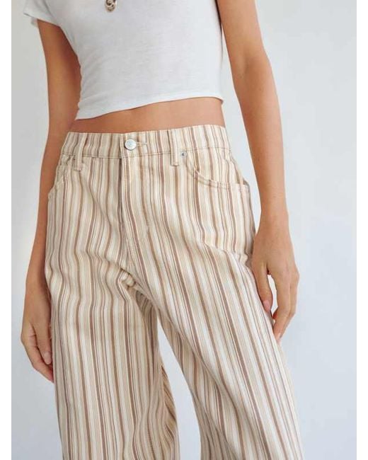 Reformation White Cary Low Rise Slouchy Wide Leg Jeans Denim