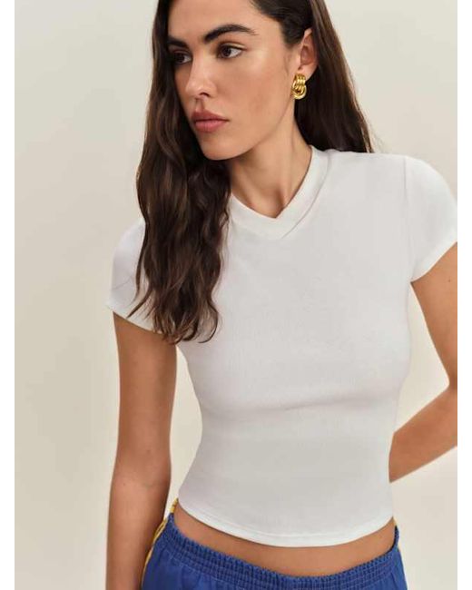 Reformation Blue Lindie Tee