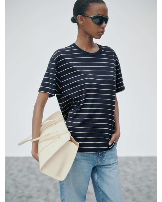 Reformation Blue Rowan Oversized T-Shirt