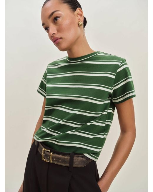 Reformation Green Rowan Crew T-Shirt