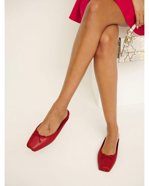 Reformation Pink Megan Flat Mule