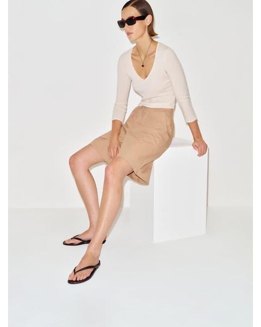 Reformation Brown Amelia Flat Thong 5