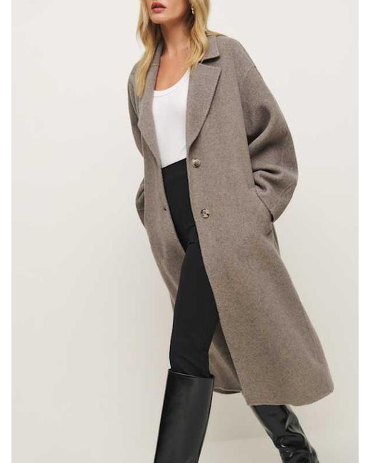 Reformation Natural Wyatt Double-Faced Coat