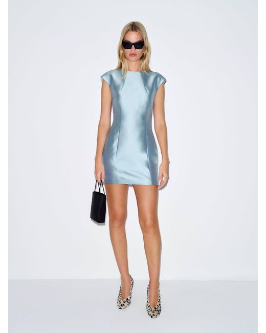 Reformation White Belden Mini Dress Powder 0