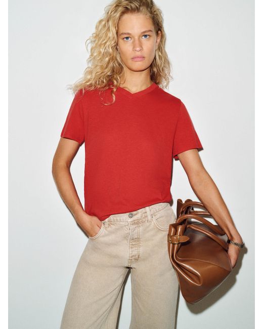 Reformation Red Lexi T-Shirt
