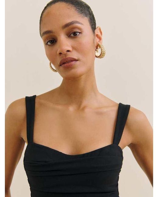 Reformation Black Trish Knit Top