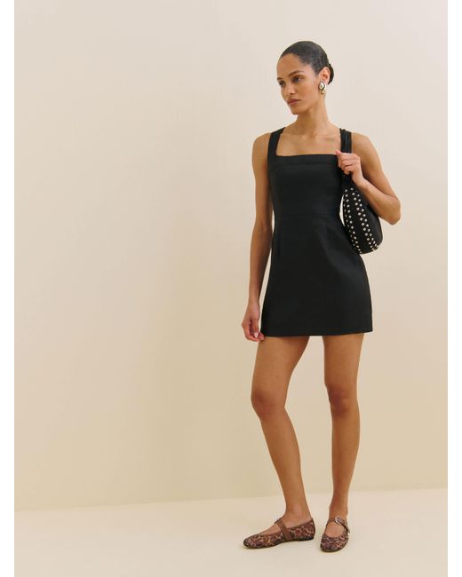 reformation black linen mini dress Celosia in import:260224 what can I say Dress style:Just Dress