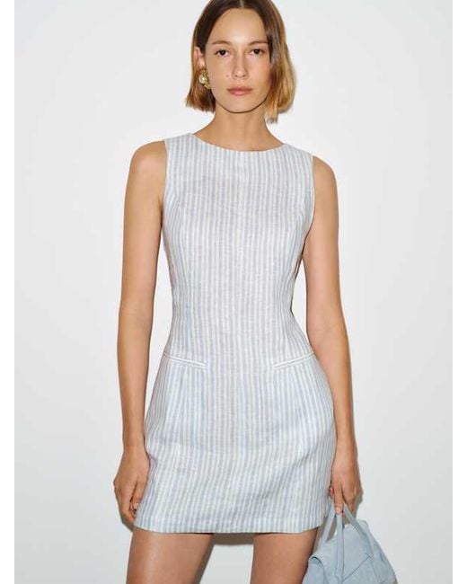 Reformation White Citron Linen Dress 4