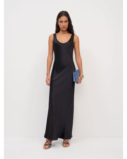 Reformation Blue Pamela Silk Dress 10