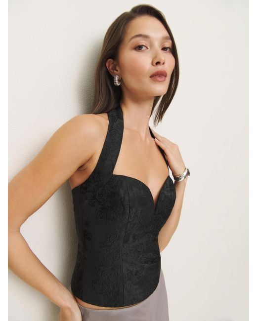 Reformation Black Astrid Top