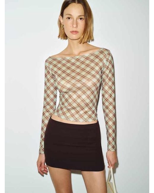 Reformation White Wiley Knit Top