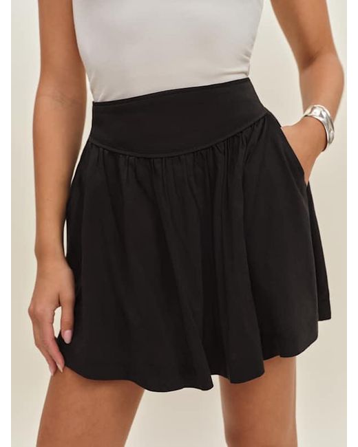 Reformation Black Piper Skirt