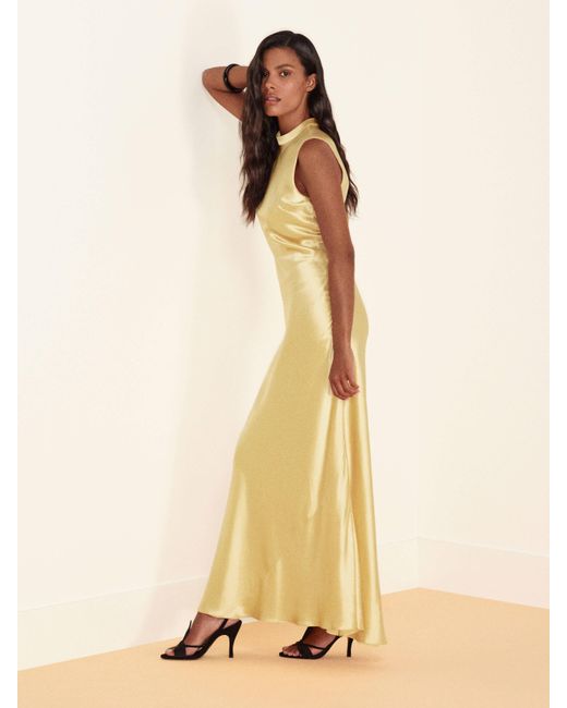 Reformation Natural Yian Silk Dress