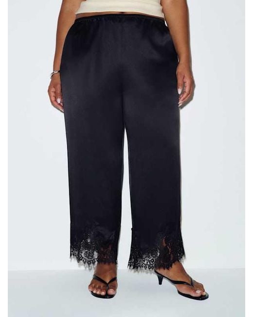 Reformation Blue Carolina Silk Pant Es